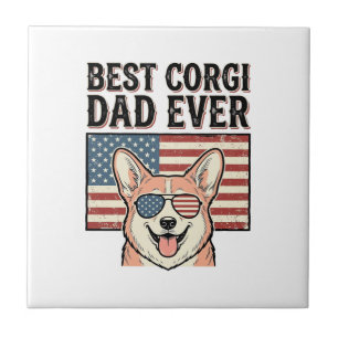 Best Corgi Dad Ever Patriotic Vintage Dog Shirt_1 Tile