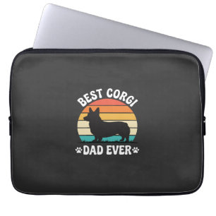 Best Corgi Dad Ever Retro Dog Laptop Sleeve