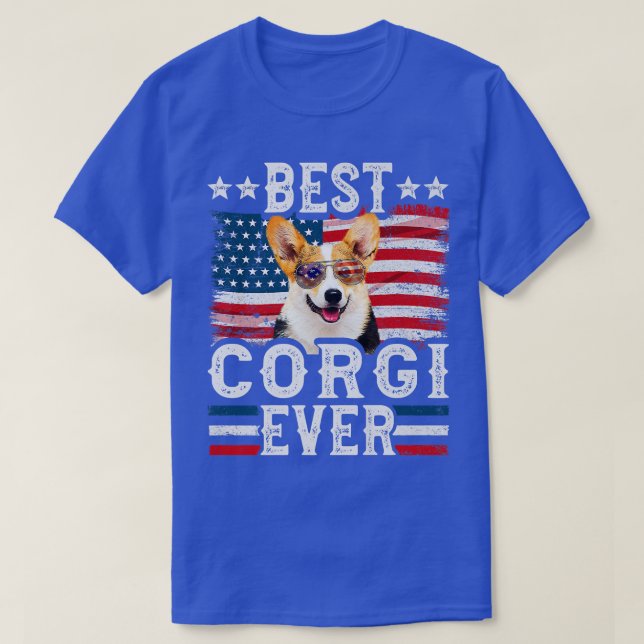 Best Corgi Ever American Flag 4th Of July67 T-Shirt (Design Front)