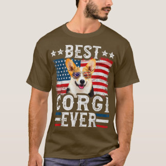 Best Corgi Ever American Flag 4th Of July T-Shirt