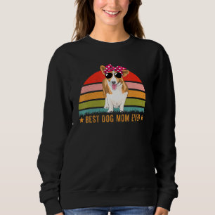 Best Corgi Mom Ever Dog Mom Retro Vintage Sweatshirt