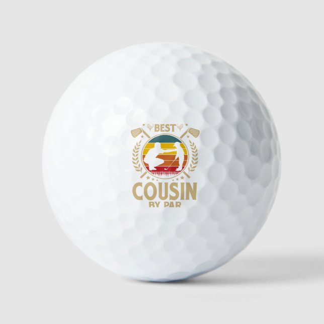 Best COUSIN By Par Golf Balls (Front)