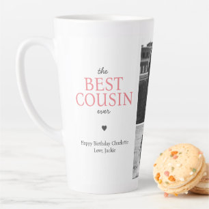 Best Cousin Ever Personalized Photo Collage Latte Mug