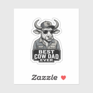 Best Cow Dad Ever Vintage Engraving Design_1