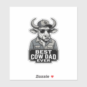 Best Cow Dad Ever Vintage Engraving Design_1