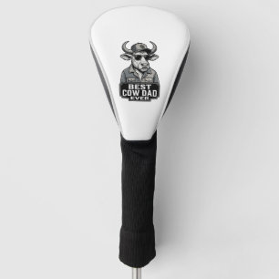 Best Cow Dad Ever Vintage Engraving Design_1 Golf Head Cover