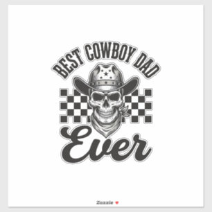 Best Cowboy Dad Skull Western Shirt Design_1