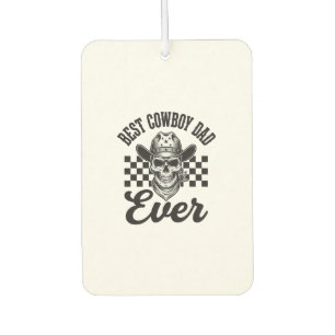 Best Cowboy Dad Skull Western Shirt Design_1 Air Freshener