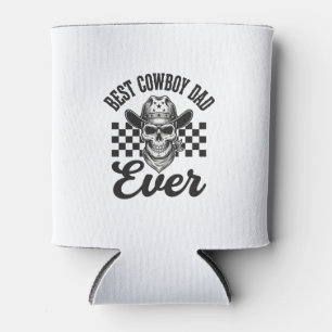 Best Cowboy Dad Skull Western Shirt Design_1 Can Cooler