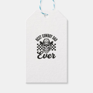 Best Cowboy Dad Skull Western Shirt Design_1 Gift Tags
