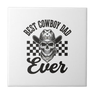 Best Cowboy Dad Skull Western Shirt Design_1 Tile