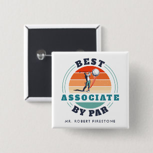 Best Coworker By Par Custom Golf Lover 2 Inch Square Button