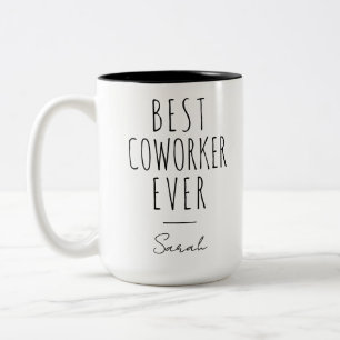Best Coworker Ever Custom Name Two-Tone Coffee Mug