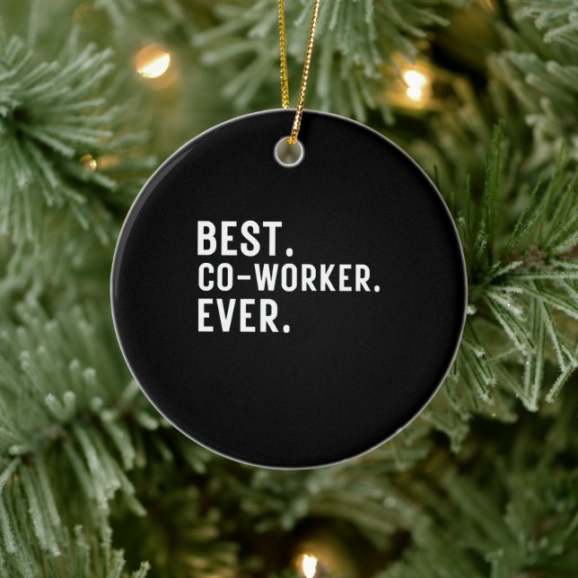 Best coworker ever cute co-workers ceramic ornament (Tree)