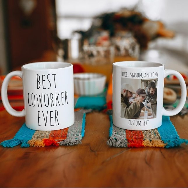 Best Coworker Ever - Personalized Office Photo Coffee Mug (Creator Uploaded)