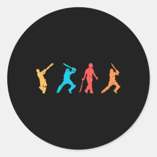 Best Cricket Design For Men Women Sports Sports Te Classic Round Sticker