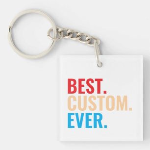 Best custom ever vintage retro Customized text Keychain