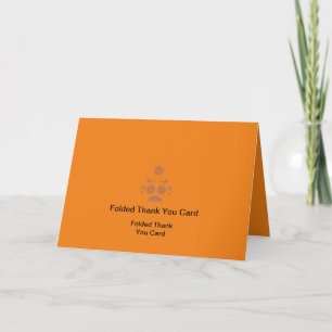 Best Customize Logo Text Folded Thank You Cards