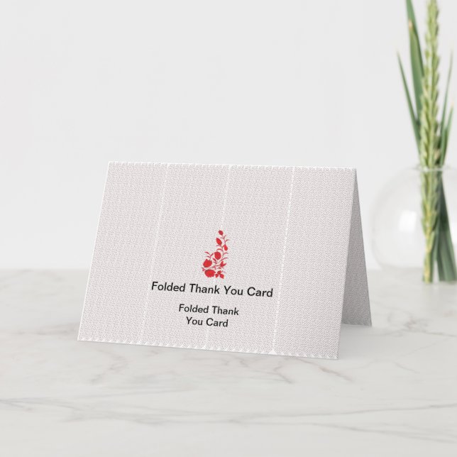 Best Customize Logo Text Folded Thank You Cards (Front)
