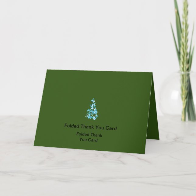 Best Customize Logo Text Folded Thank You Cards (Front)