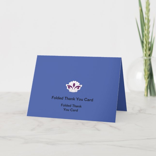 Best Customize Logo Text Folded Thank You Cards (Front)