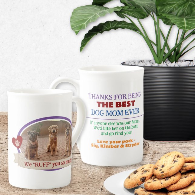Best Cute Photo Gift From the Dog Paw Mug (Funny Colorful Sarcastic Dog Mom Gift from the Dog or your Pack. Fun Photo Gift Idea for Her or Him)