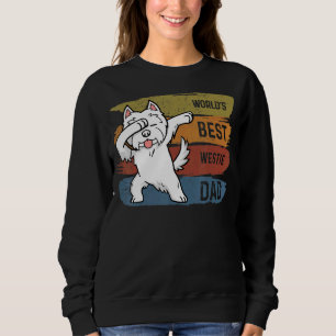 Best Dabbing Westie Dad Dab For Kids Men Sweatshirt
