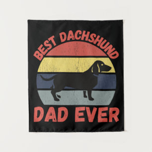 Best dachshund dad ever quote funny tapestry