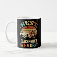 Best Dachshund Dad Ever Retro Fathers Day
