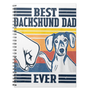 Best Dachshund Dad Ever Shirt Vintage Father Day C Notebook