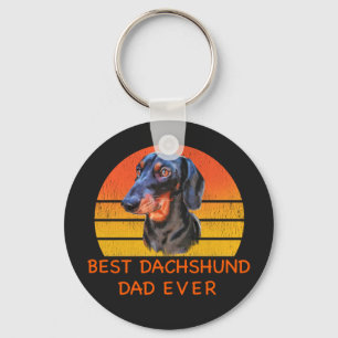 Best dachshund dad ever T-Shirt Keychain