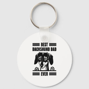 Best Dachshund Dad Ever T Shirt Keychain
