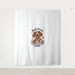 Best Dachshund Dad Ever T Shirt Tapestry
