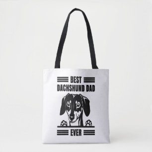 Best Dachshund Dad Ever T Shirt Tote Bag