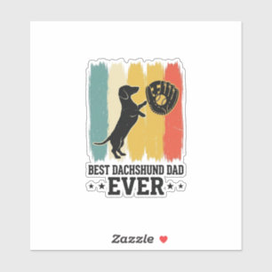 Best Dachshund Dad Ever Vintage Baseball Dog Shirt