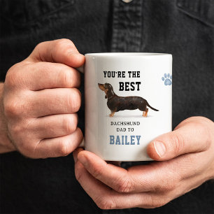 Best Dachshund Dad Photo and Cute Illustration Coffee Mug