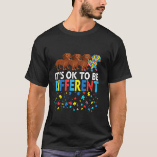 Best Dachshund Dog Dad Mom Ever Autism Awareness T-Shirt