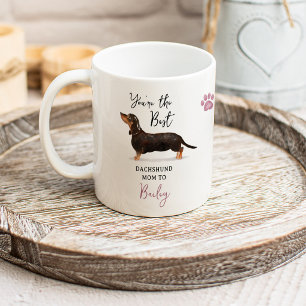 Best Dachshund Mom Photo and Cute Illustration Coffee Mug
