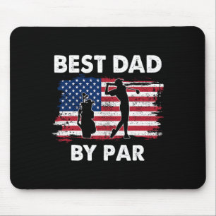 Best Dad 1 Funny Fathers Day Golf Dad Golf Lovers Mouse Pad