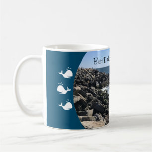 Best Dad Atlantic Ocean Waves of the Sea Blue Coffee Mug
