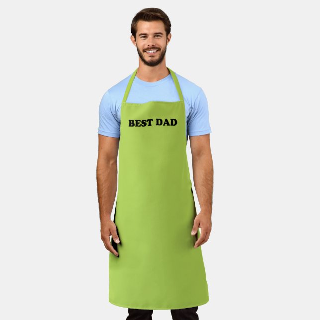 Best Dad avocado green solid kitchen grill bbq  Apron (Worn)