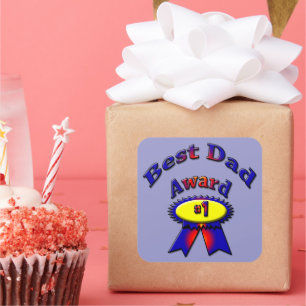 Best Dad Award Square Sticker