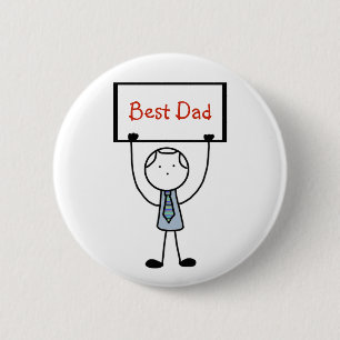 "Best Dad" Badge/Pin/Button 2 Inch Round Button
