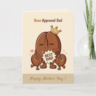 Best Dad Bean Cute Coffee Bean Father’s Day Card