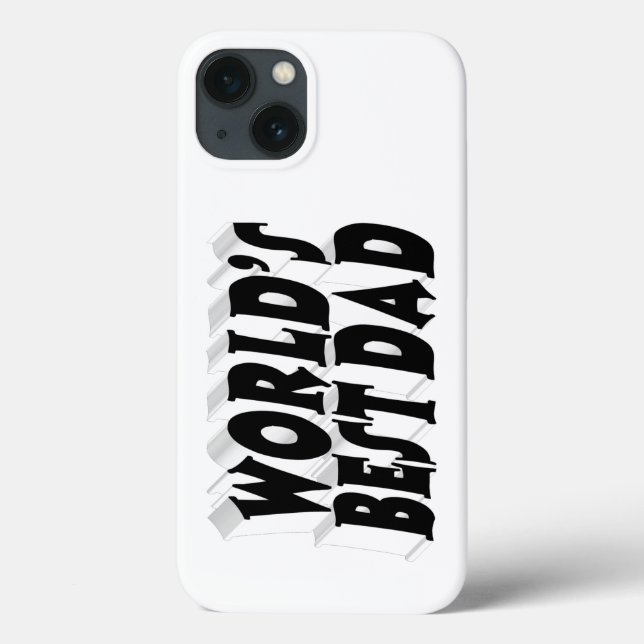 Best Dad black 3d text Case-Mate iPhone Case (Back)