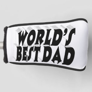 Best Dad black 3d text Golf Head Cover