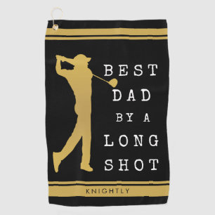 BEST DAD BY A LONG SHOT Personalized Golf Towel