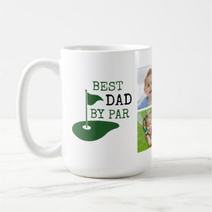 BEST DAD BY PAR 4 Photos Golfer Coffee Mug