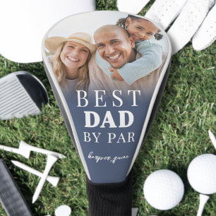 Best Dad By Par Blue Photo Golf Head Cover