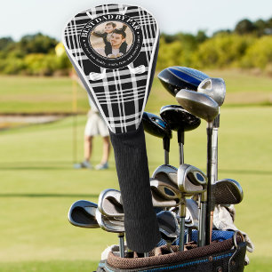 Best Dad By Par Buffalo Plaid Fathers Day Photo Golf Head Cover